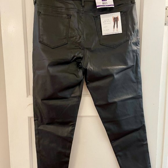 NWT Sanctuary Social Standard Coated Faux Leather, Ankle Skinny Pants 16 - Picture 7 of 9